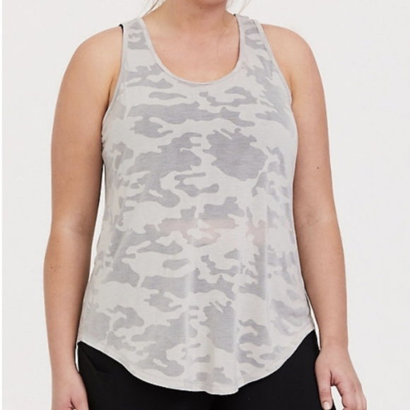 Torrid Active Camo burn out tank Grey Camo plus Size Size 2x - Picture 13 of 15